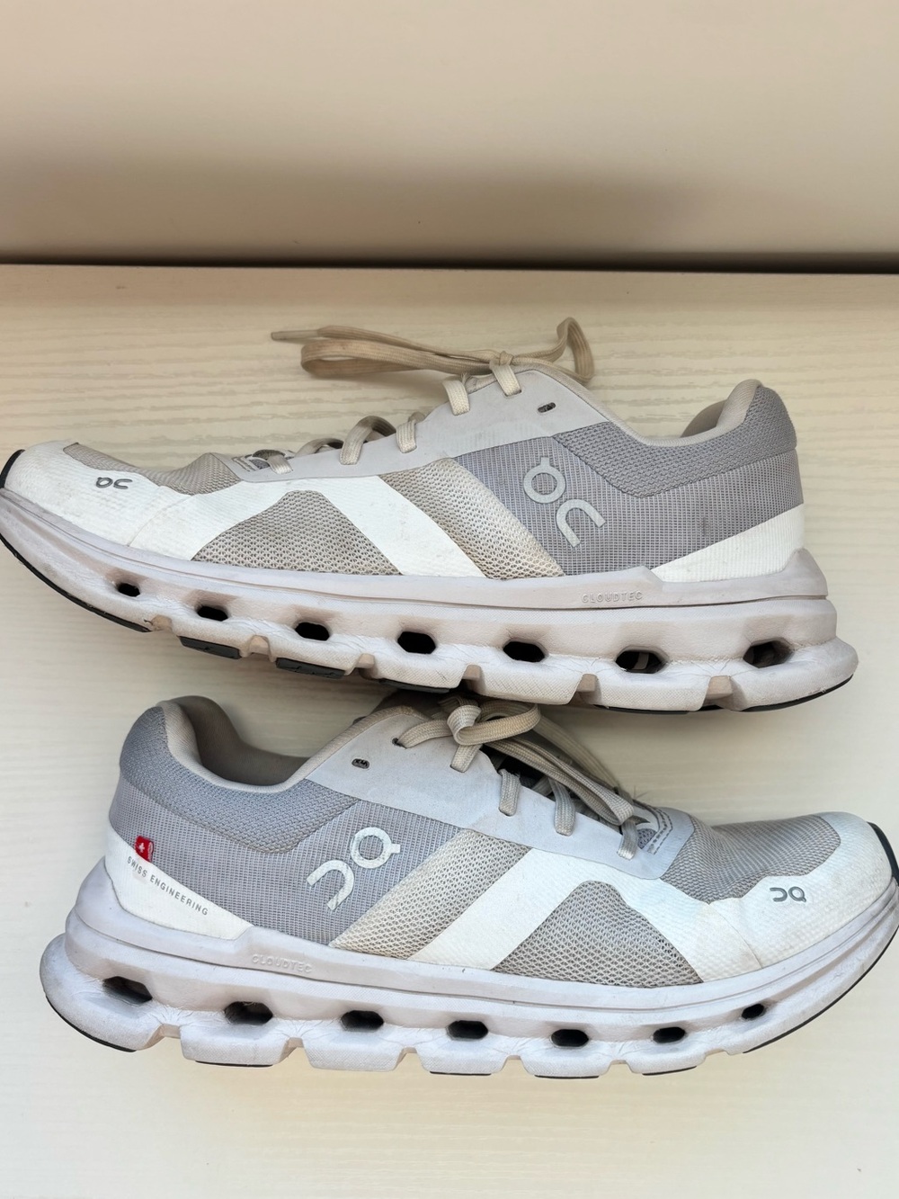 On Running Sneakers in Beige and White